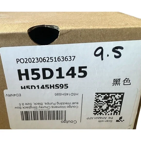 NEW Coutgo Women's 9.5 Pointed Toe Chunky Slingback Bow Low Heels Shoes - Picture 7 of 7